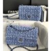 Replica Chanel 23A Tweed Mini Flap Bag Blue Multicolor with Ruthenium Silver Hardware A69900 (Limited)