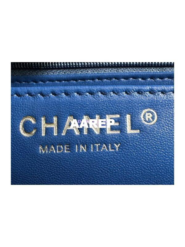Replica Chanel 23A Tweed Mini Flap Bag Blue Multicolor with Ruthenium Silver Hardware A69900 (Limited) 8