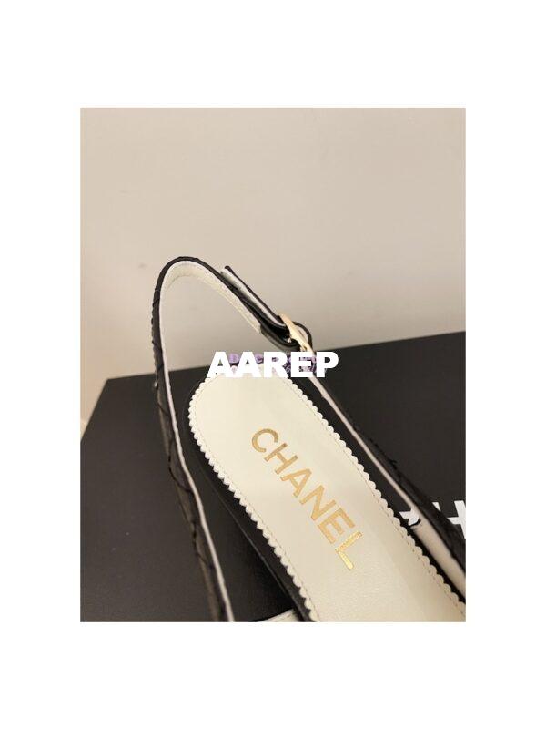 Replica Chanel 23SS Slingbacks in Lambskin G39643 Black 10