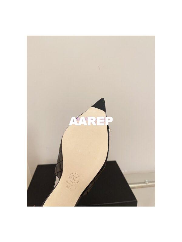 Replica Chanel 23SS Slingbacks in Lambskin G39643 Black 11