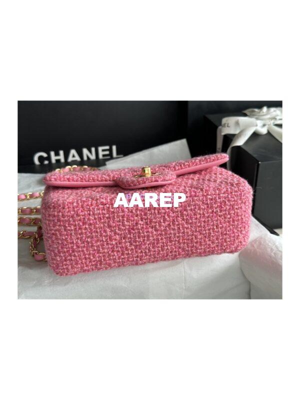 Replica Chanel 23A Tweed Mini Flap Bag Pink Coral A69900 (Limited) 8