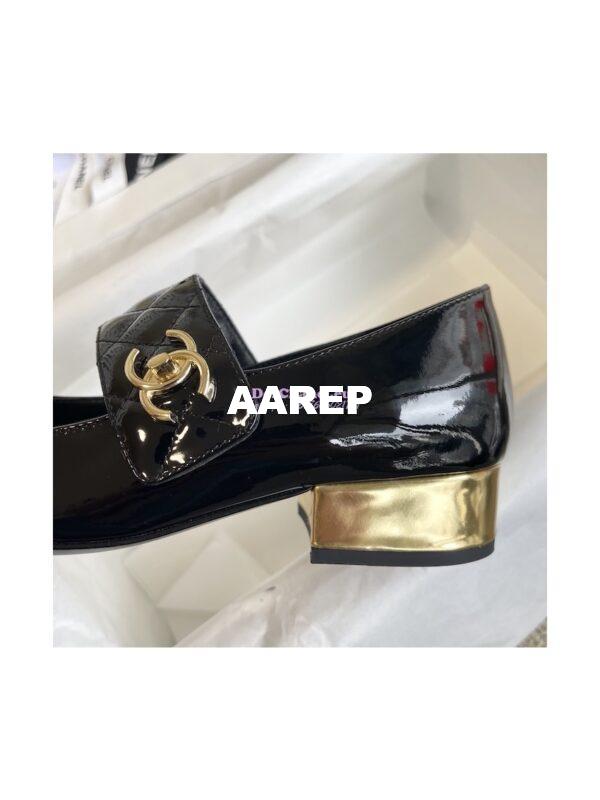 Replica Chanel Mary Janes Patent Goatskin G39732 Black 6