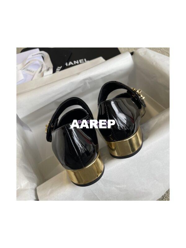 Replica Chanel Mary Janes Patent Goatskin G39732 Black 9