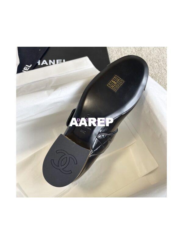 Replica Chanel Mary Janes Patent Goatskin G39732 Black 10