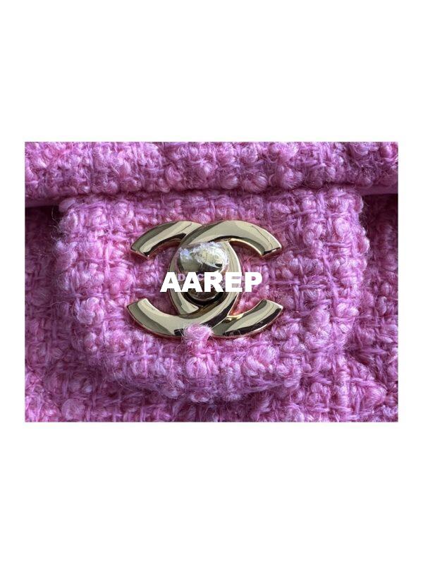 Replica Chanel 23A Tweed Mini Flap Bag Pink A69900 (Limited) 4
