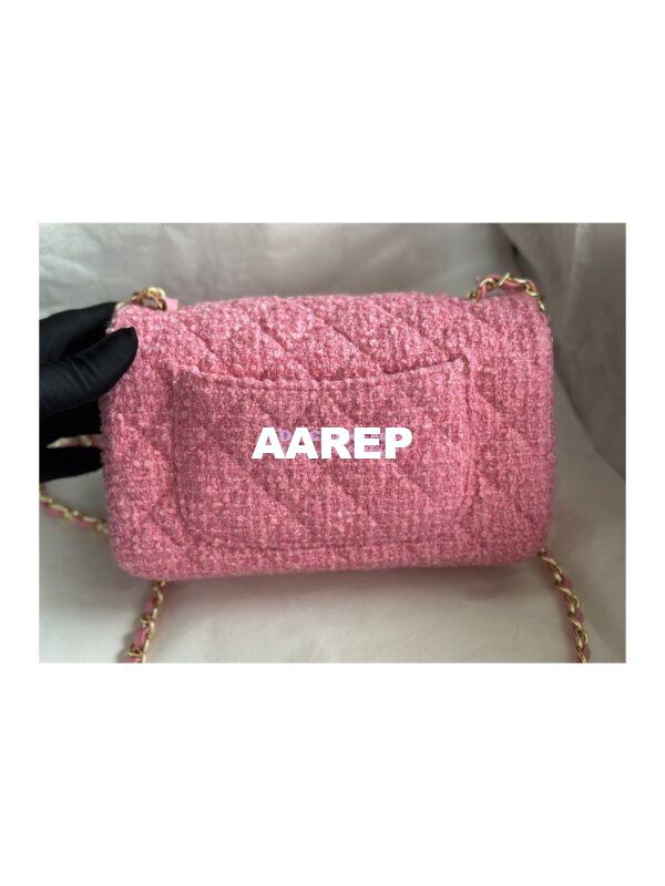 Replica Chanel 23A Tweed Mini Flap Bag Pink A69900 (Limited) 8