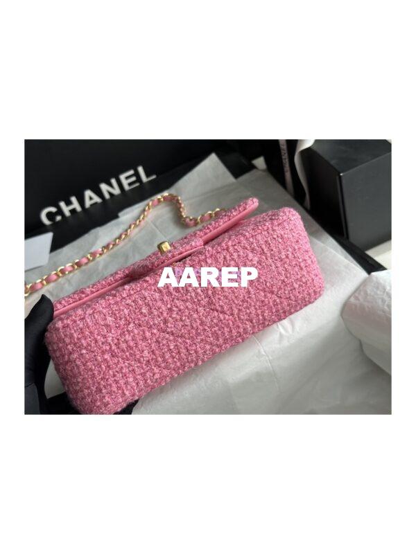 Replica Chanel 23A Tweed Mini Flap Bag Pink A69900 (Limited) 9