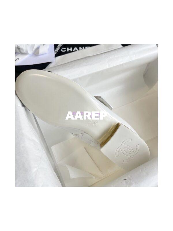 Replica Chanel Mary Janes Patent Goatskin G39732 White 9