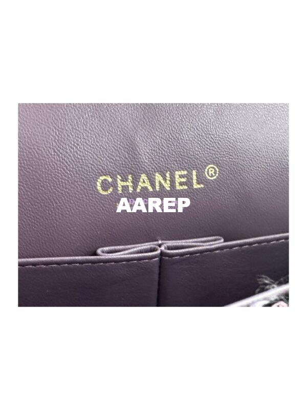 Replica Chanel Tweed Medium Classic Double Flap CF Bag Light Purple Multicolor A69901 7