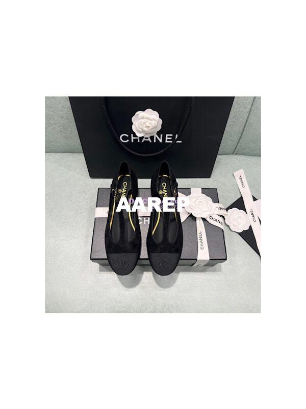 Replica Chanel Mary Jane Suede Kidskin & Grosgrain G39562