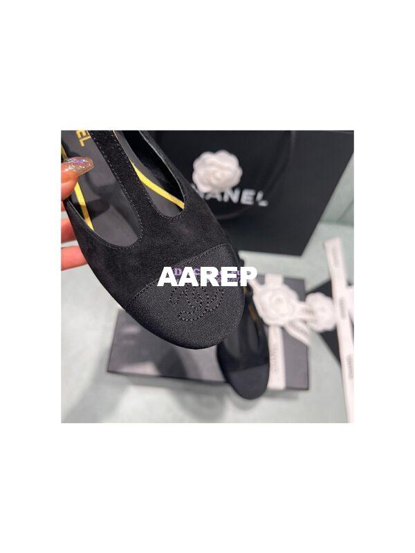 Replica Chanel Mary Jane Suede Kidskin & Grosgrain G39562 6
