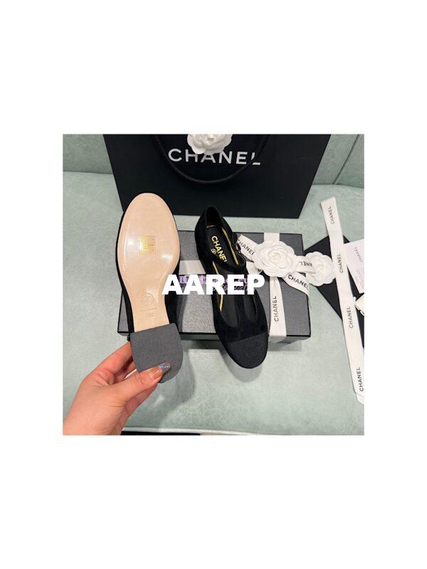 Replica Chanel Mary Jane Suede Kidskin & Grosgrain G39562 9
