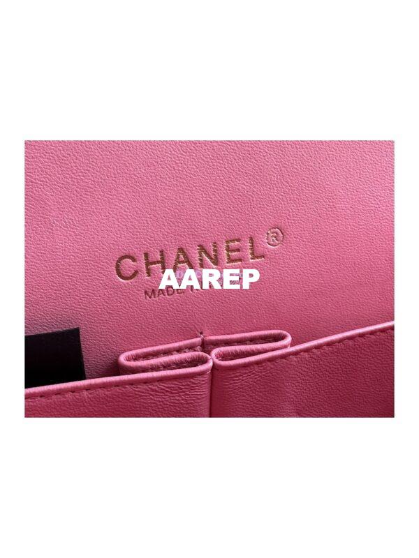 Replica Chanel Tweed Medium Classic Double Flap CF Bag Pink Coral A69901 7