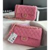 Replica Chanel 23C New CF 1112 Classic Flap Bag Qulited Grainy Caviar with Light Gold Hardware in Mint (Limited Edition Colour) 2