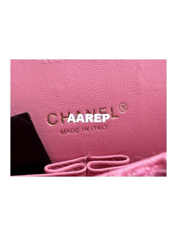 Replica Chanel Tweed Medium Classic Double Flap CF Bag Pink A69901 7