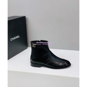 Replica Chanel Ankle Boots Calfskin G38076 Black