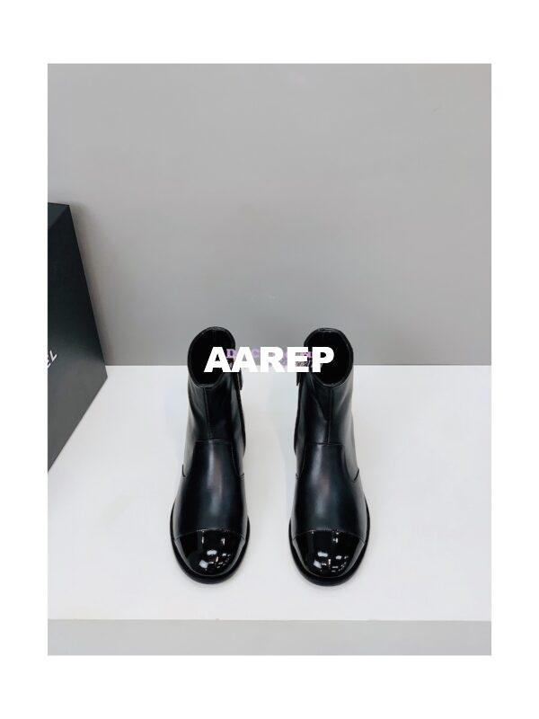 Replica Chanel Ankle Boots Calfskin G38076 Black 4