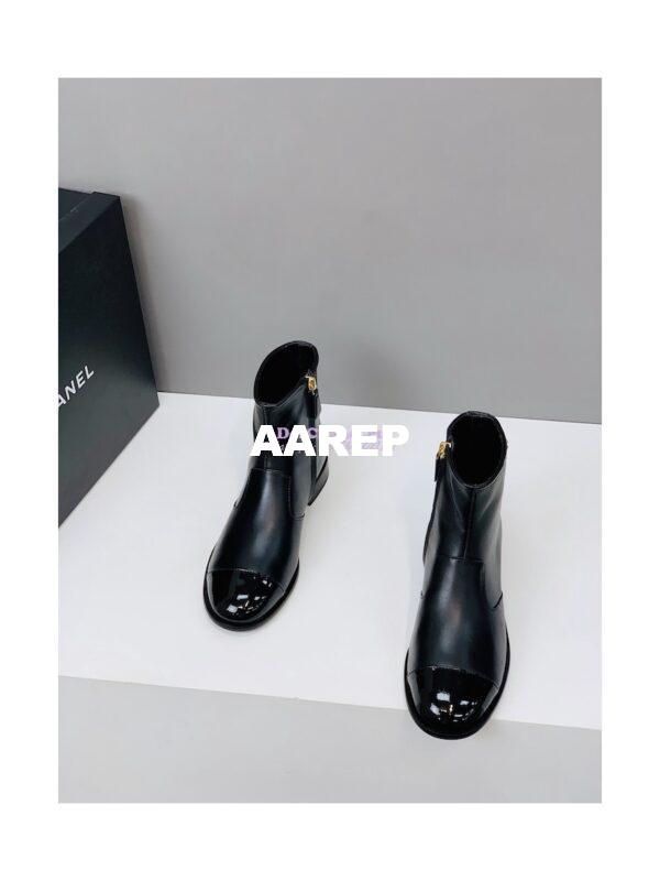 Replica Chanel Ankle Boots Calfskin G38076 Black 5
