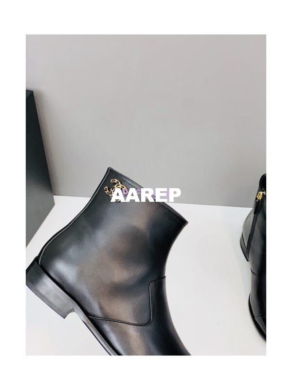 Replica Chanel Ankle Boots Calfskin G38076 Black 9