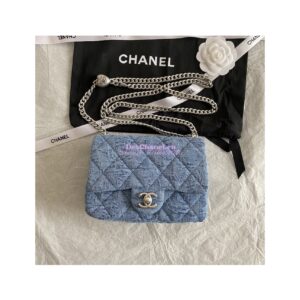 Replica Chanel 23P Mini Flap Bag Denim AS3829 Limited Edition 2