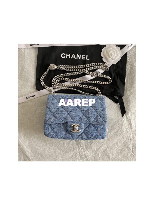 Replica Chanel 23P Mini Flap Bag Denim AS3829 Limited Edition 2