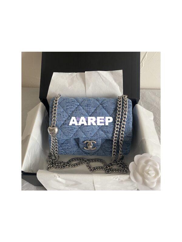 Replica Chanel 23P Mini Flap Bag Denim AS3829 Limited Edition 3