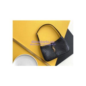 Replica YSL Saint Laurent Le 5 à 7 hobo bag in crocodile-embossed leather