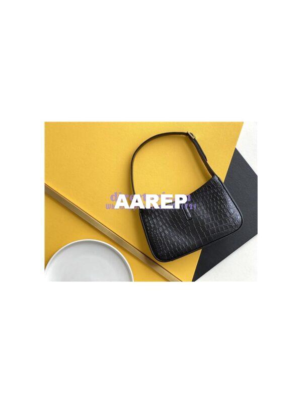 Replica YSL Saint Laurent Le 5 à 7 hobo bag in crocodile-embossed leather 2