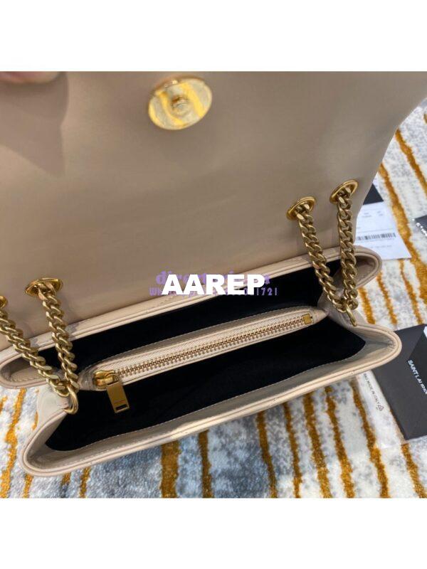 Replica Yves Saint Laurent YSL Loulou Small In Matelassé “Y” Leather in Beige 494699 Gold Hardware 5
