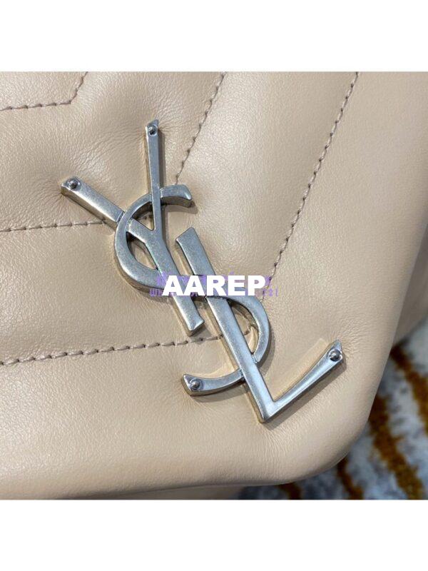 Replica Yves Saint Laurent YSL Loulou Small In Matelassé “Y” Leather in Beige 494699 Silver Hardware 4
