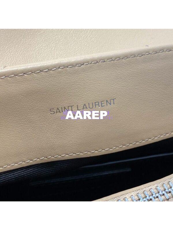 Replica Yves Saint Laurent YSL Loulou Small In Matelassé “Y” Leather in Beige 494699 Silver Hardware 6