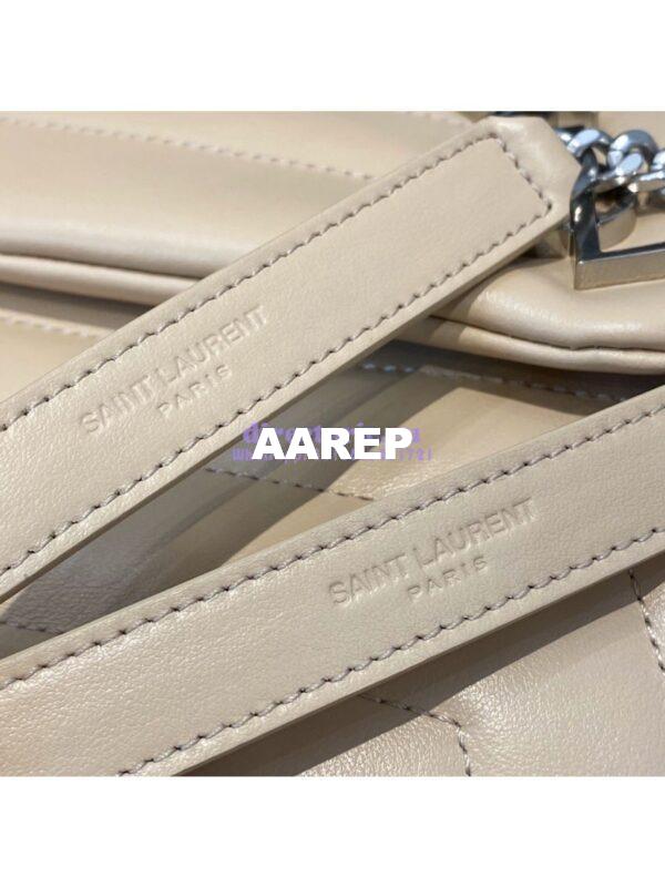 Replica Yves Saint Laurent YSL Loulou Small In Matelassé “Y” Leather in Beige 494699 Silver Hardware 10