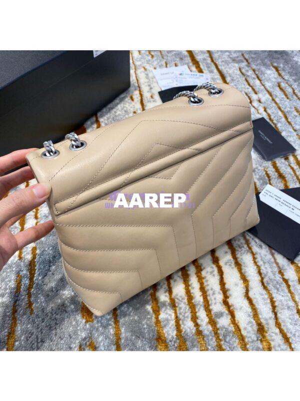 Replica Yves Saint Laurent YSL Loulou Small In Matelassé “Y” Leather in Beige 494699 Silver Hardware 11