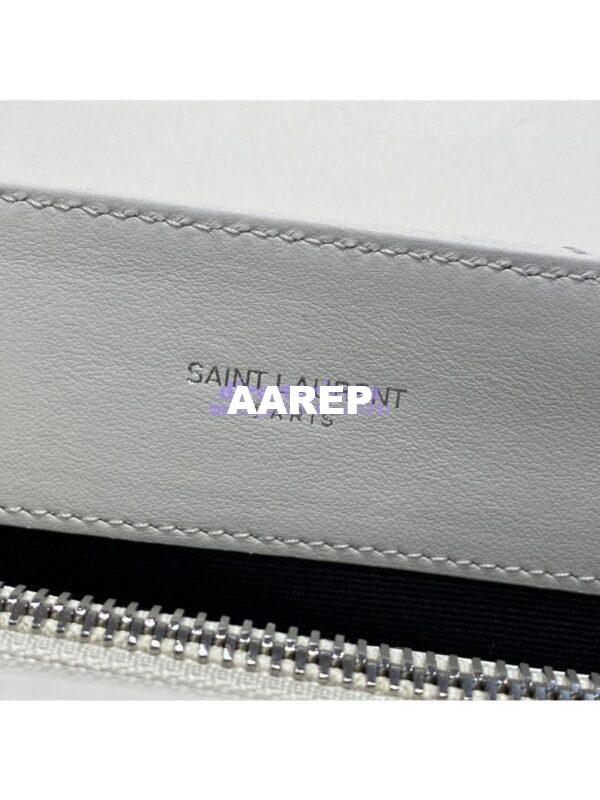 Replica Yves Saint Laurent YSL Loulou Small In Matelassé “Y” Leather in Blanc 494699 Silver Hardware 9