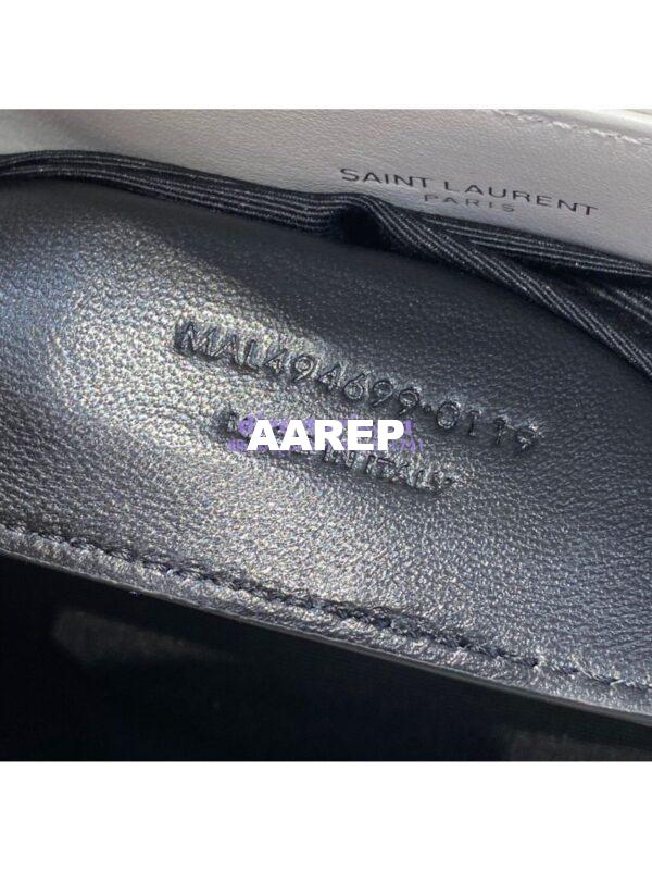 Replica Yves Saint Laurent YSL Loulou Small In Matelassé “Y” Leather in Blanc 494699 Silver Hardware 12