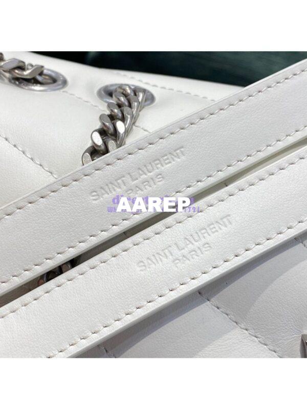 Replica Yves Saint Laurent YSL Loulou Small In Matelassé “Y” Leather in Blanc 494699 Silver Hardware 13