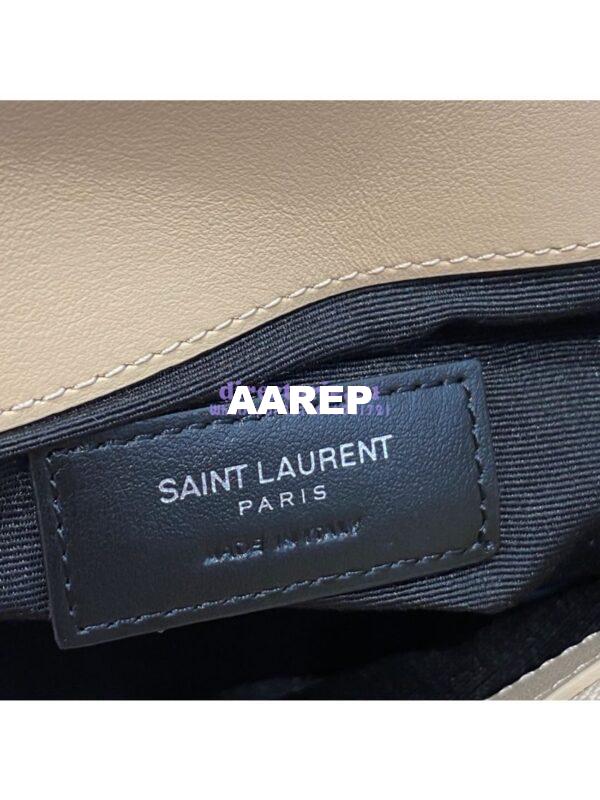Replica YSL Saint Laurent Medium Loulou Bag In Beige "Y" Matelassé Leather 459749 Silver Hardware 11