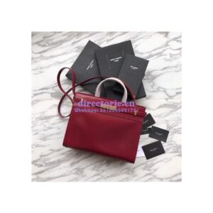 Replica YSL Saint Laurent Manhattan small shopping in Rouge smooth leather