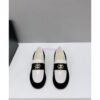 Replica Chanel Calfskin CC Crystals Loafers Patent Calfskin & Kidskin G39606 Black