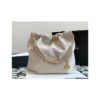 Replica Chanel 22 Handbag Shiny Calfskin & Silver Metal AS3260 AS3261 Ecru