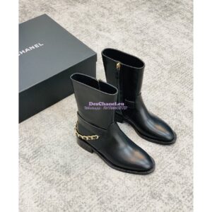 Replica Chanel 22A Leather Ankle Boots G39170