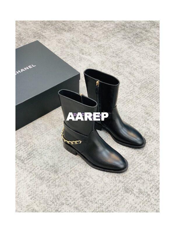 Replica Chanel 22A Leather Ankle Boots G39170 3