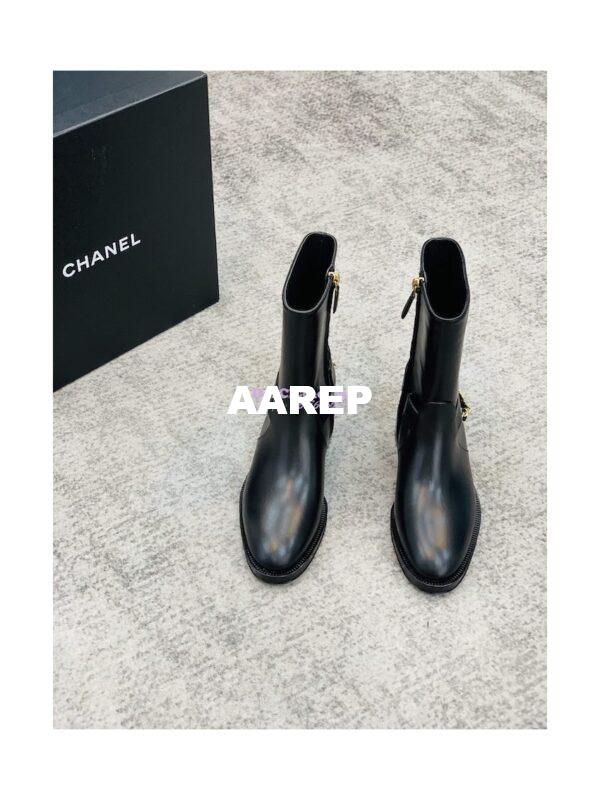 Replica Chanel 22A Leather Ankle Boots G39170 7