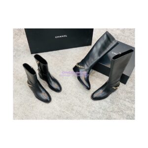 Replica Chanel 22A Leather Riding High Boots G39171
