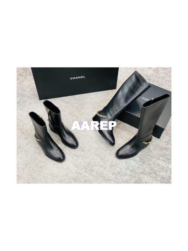 Replica Chanel 22A Leather Riding High Boots G39171 3