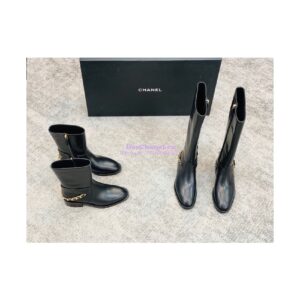 Replica Chanel 22A Leather Riding High Boots G39171 2