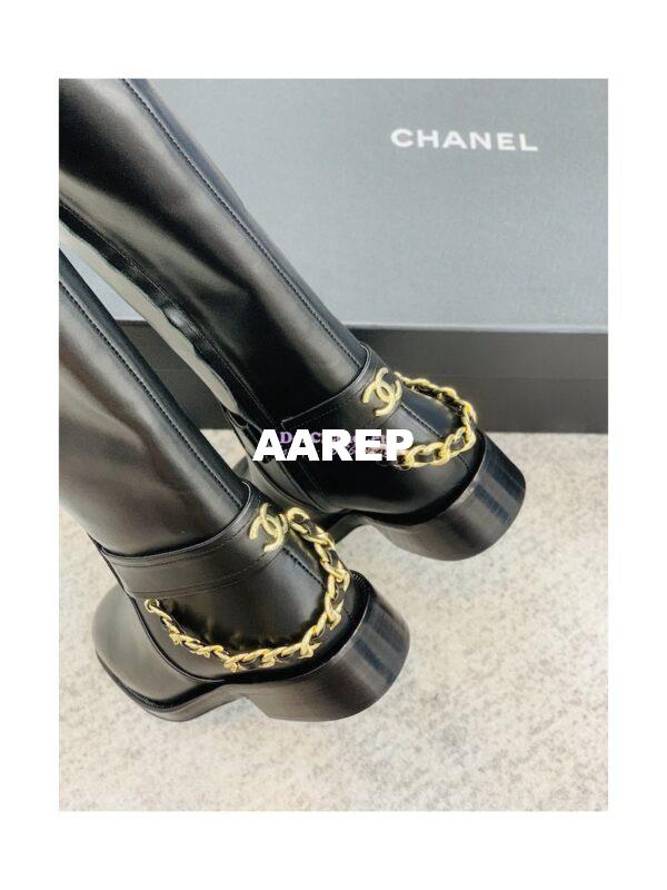 Replica Chanel 22A Leather Riding High Boots G39171 7