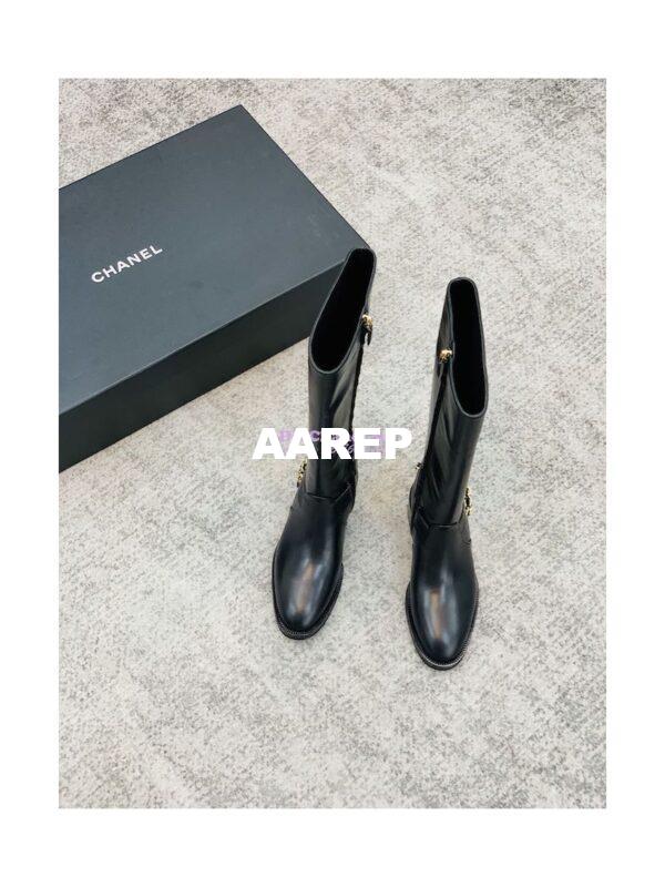 Replica Chanel 22A Leather Riding High Boots G39171 8