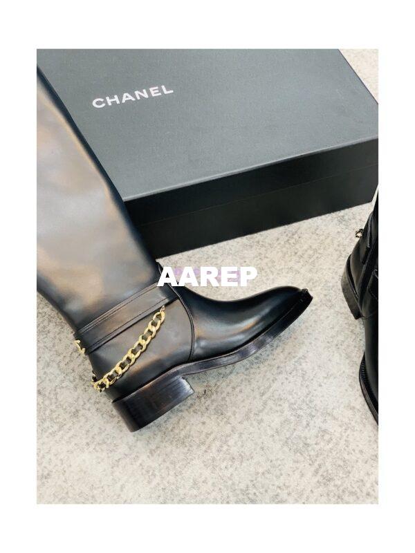 Replica Chanel 22A Leather Riding High Boots G39171 11