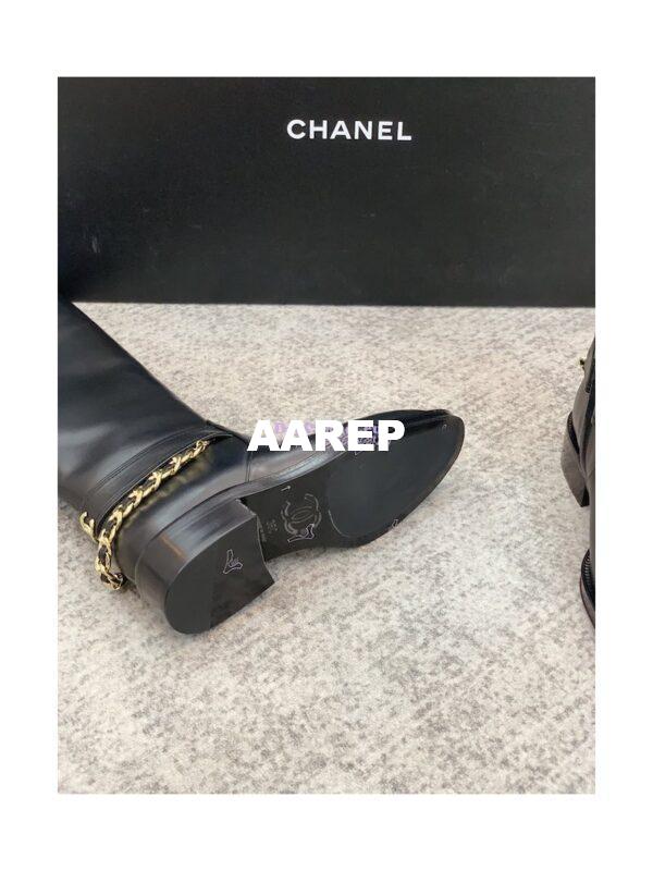 Replica Chanel 22A Leather Riding High Boots G39171 13